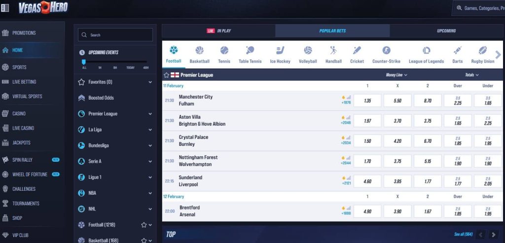 vegas hero sportsbook